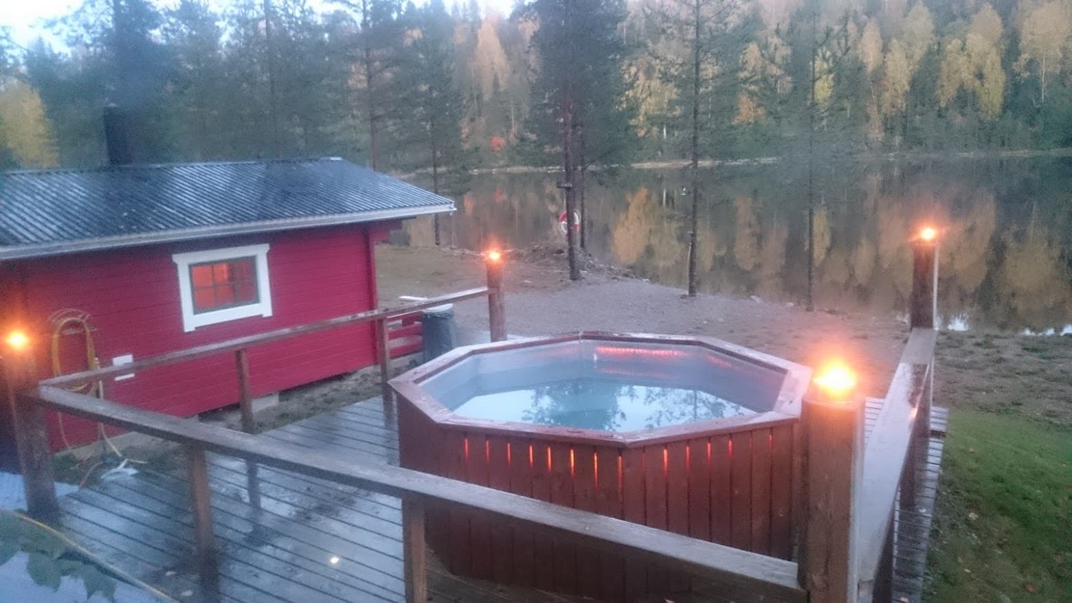 Badtunna under stjärnhimlen