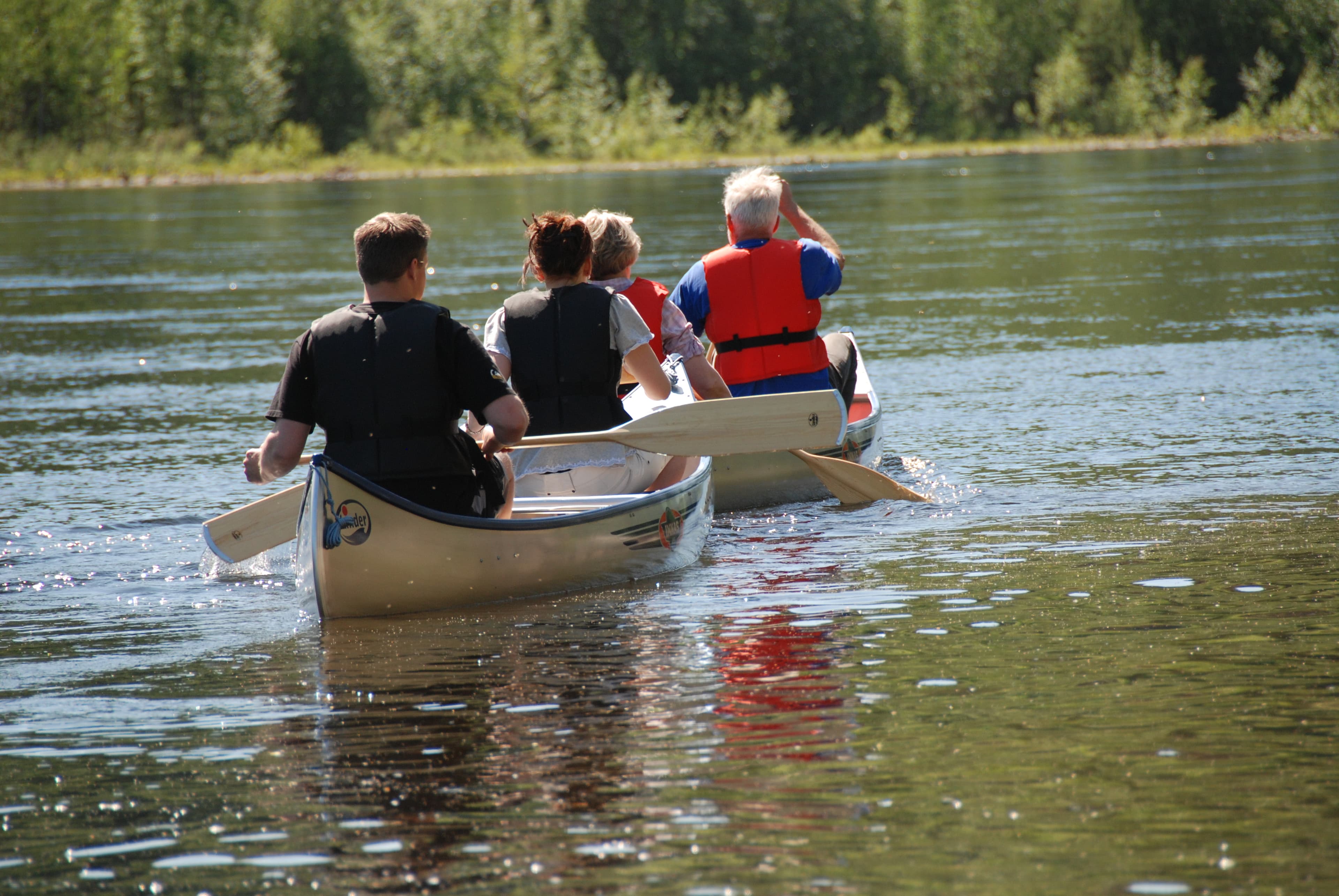 Kanotpaddling på Indalsälven