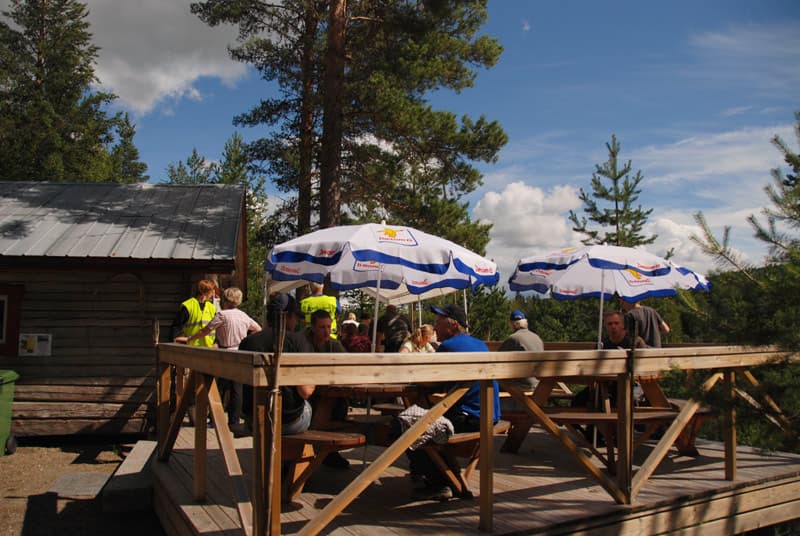 Grillkväll i serveringslogen